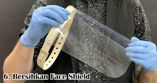 Bersihkan Face Shield Setelah Selesai Digunakan adalah cara yang benar menggunakan face shield