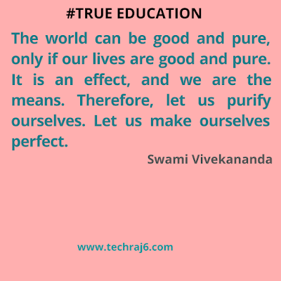 True Education quotes by Swami Vivekananda