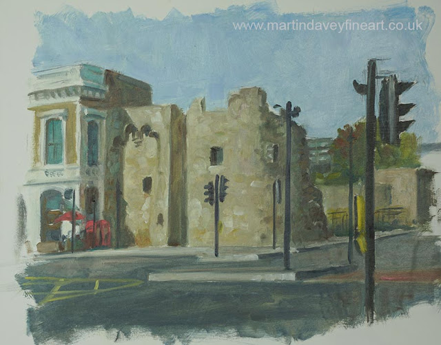 southampton South gate tower quay painting