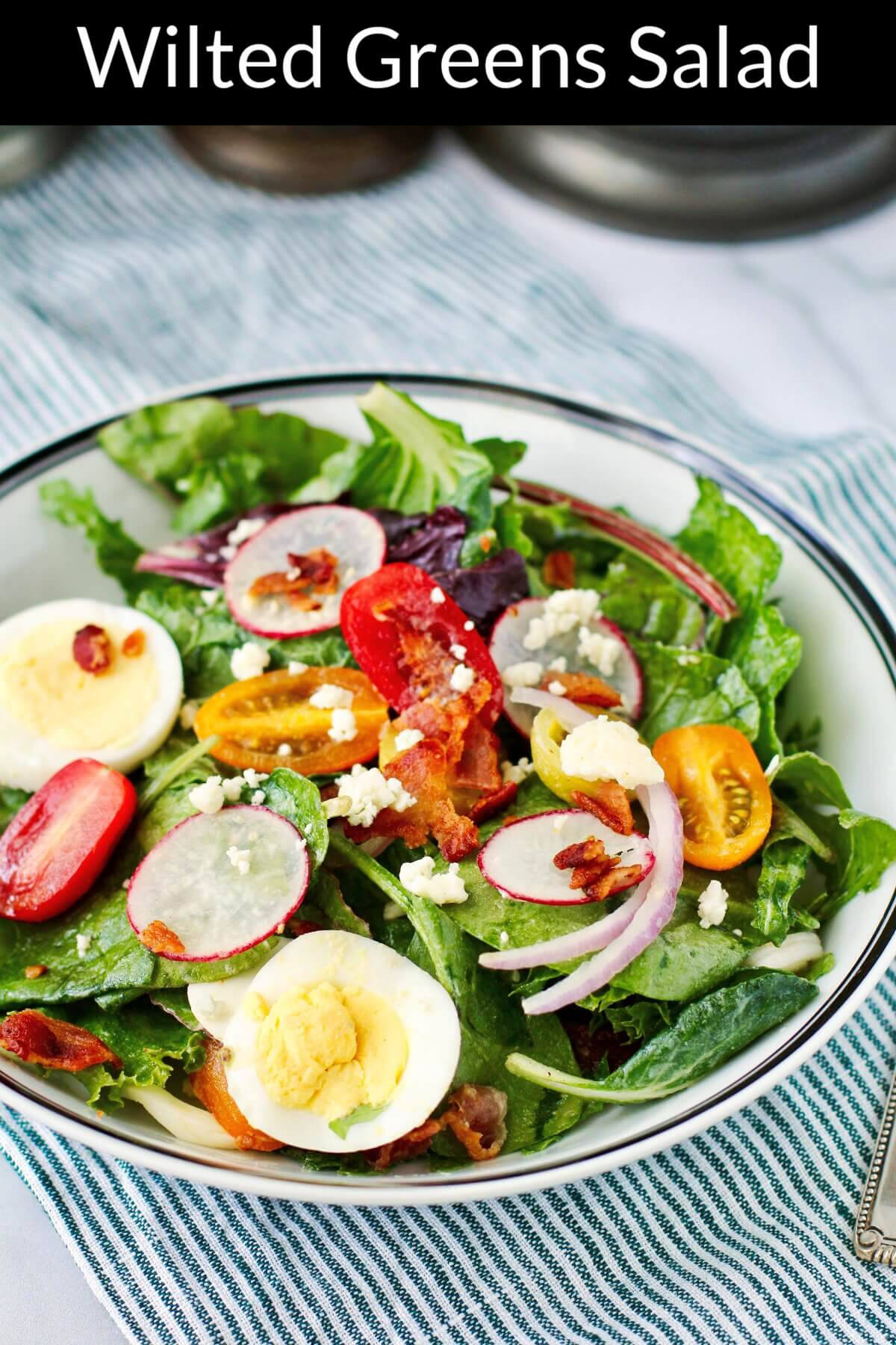 Wilted Mixed Green Salad with Bacon and Blue Cheese Karen's Kitchen