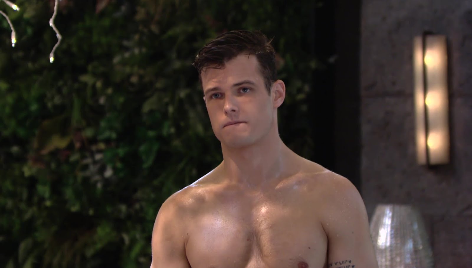 Michael Mealor shirtless on The Young & The Restless.