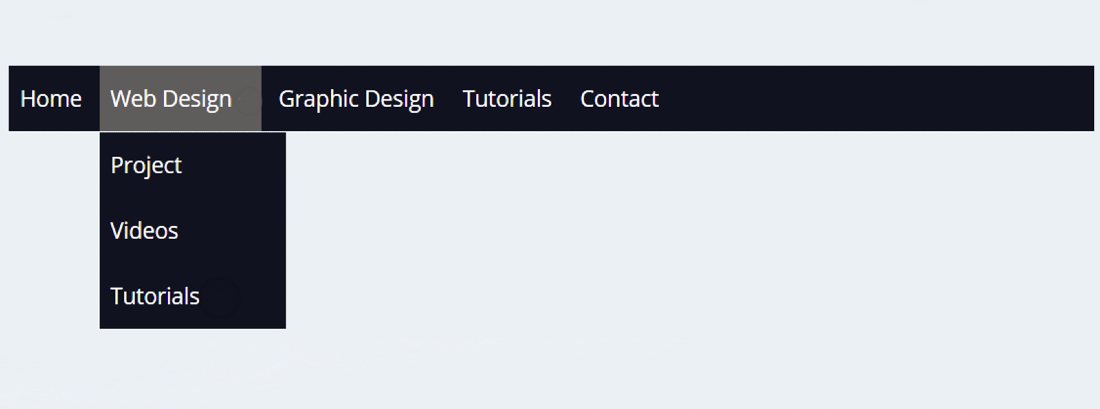 Simple dropdown Menu with CSS & HTML