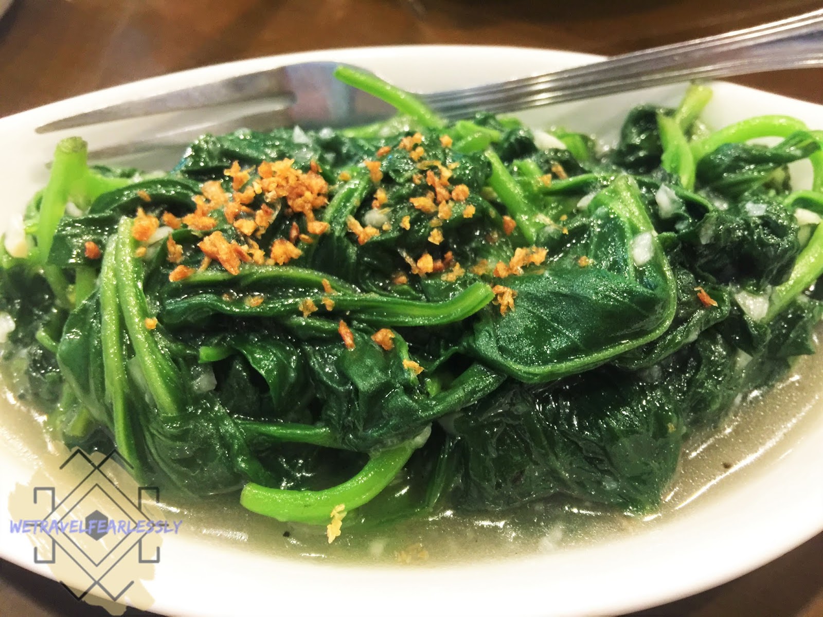Stir-Fried Water Spinach (PHP215) - Tien Ma's Taiwanese Cuisine in Libis, Quezon City - WTF Review