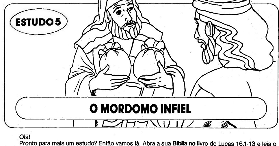 Escola Dominical Infantil História e atividade O mordomo infiel