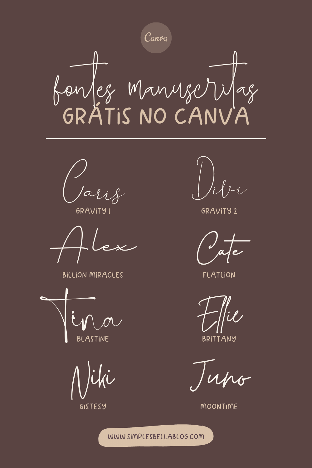 Fontes manuscritas grátis no Canva