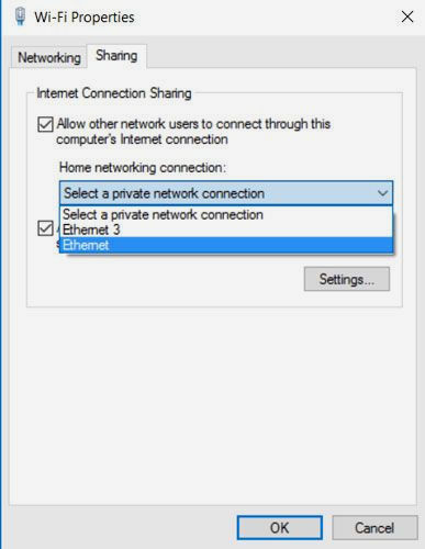 كيفية مشاركة اتصالك بالإنترنت بين جهازي كمبيوتر يعمل بنظام Windows 2
