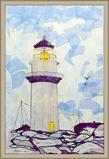 Lighthouse collage by Annake
