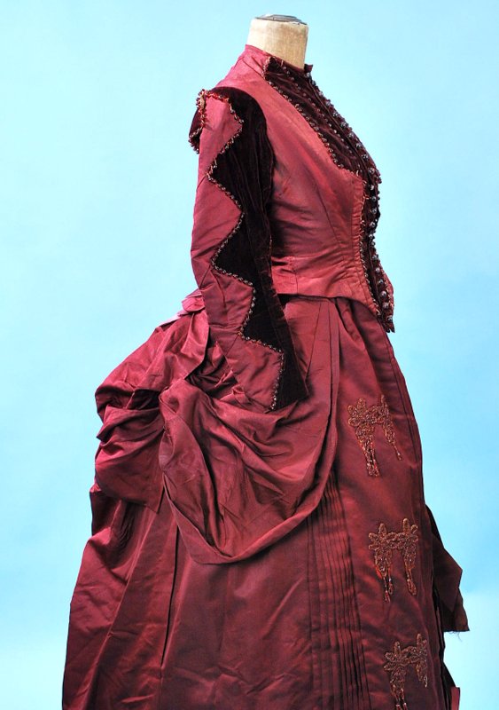 All The Pretty Dresses: Burgundy Bustle Era Dress