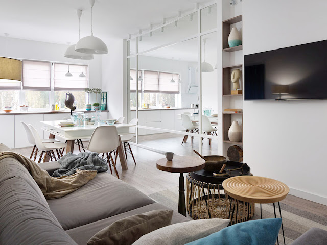 No blog Achados de Decoração: apto decorado de 80 m² com planta complicada