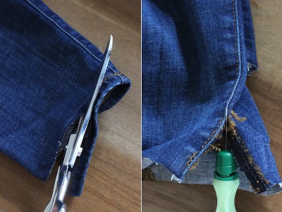 customização em calça jeans