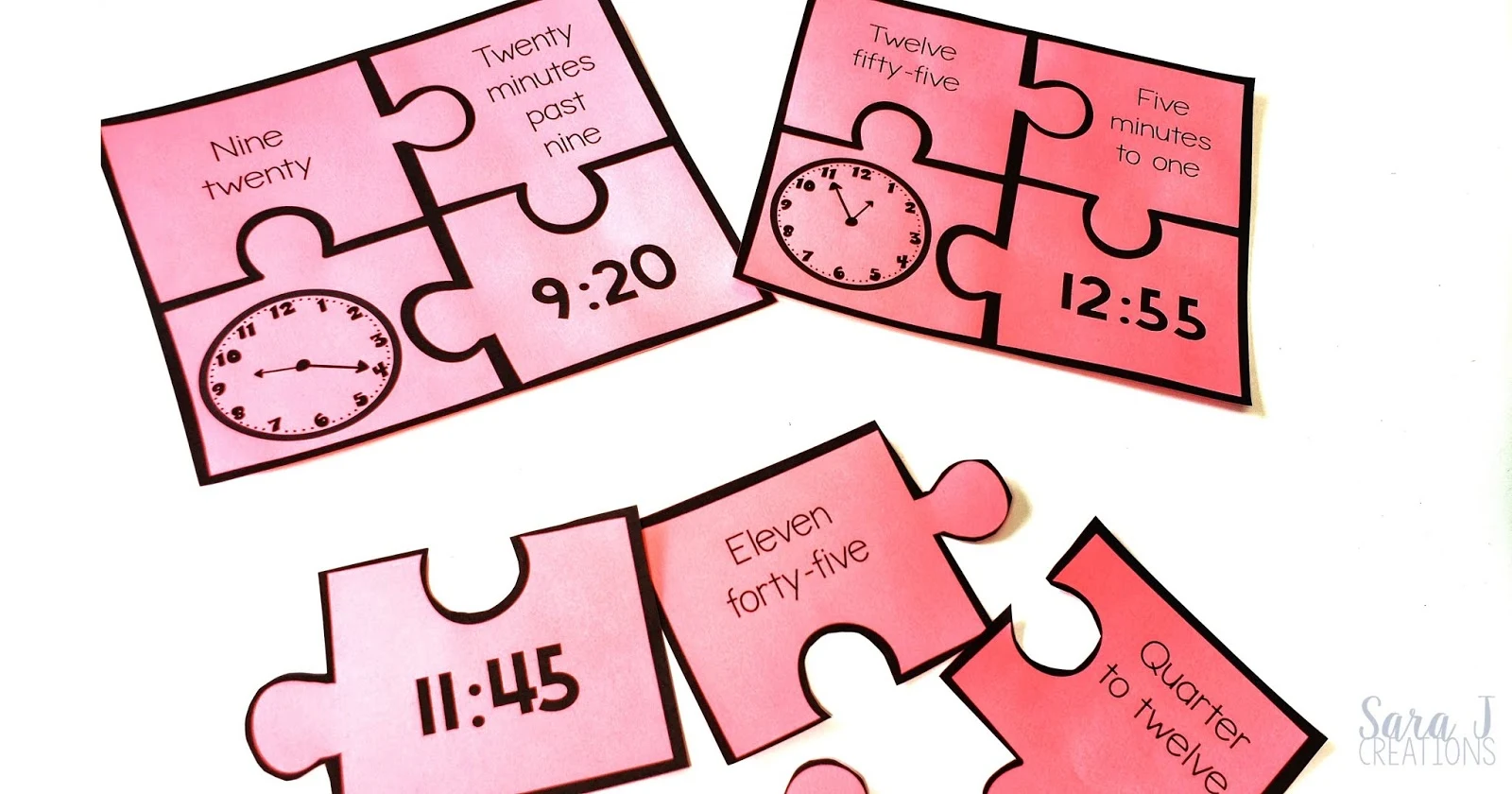 Make teaching telling time more fun and hands-on with these telling time math centers. Eight ready to go centers that have minimal prep, but maximum fun. Students practice reading a clock through games, task cards, puzzles, matching activities, interactive notebooks, and more. These activities are designed for 2nd grade, but could be adapted for first grade or even 3rd grade. 