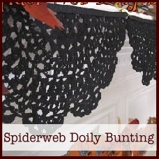 h spiderweb+doily+bunting