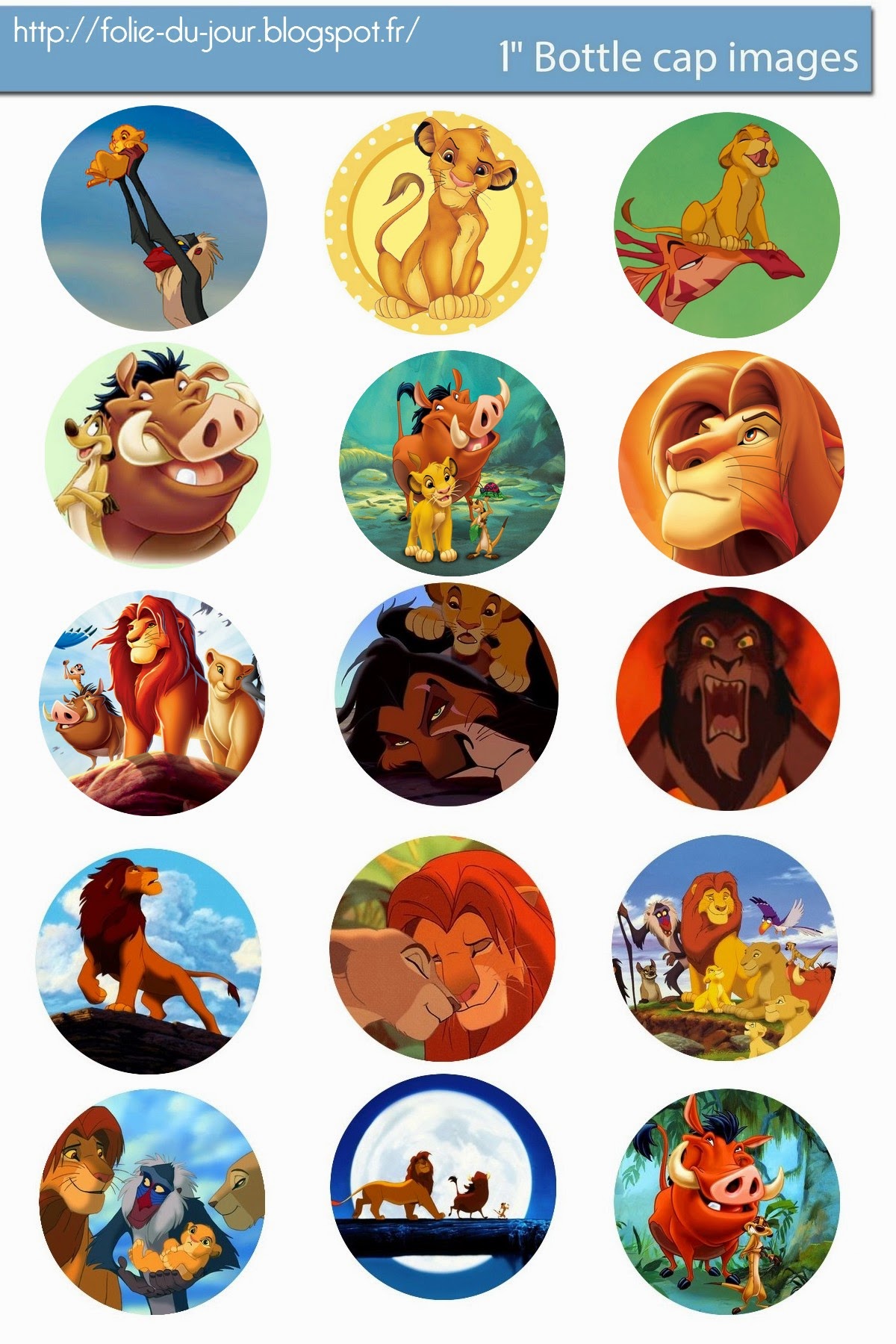 Free Bottle Cap Images The Lion King Free Digital Bottle Cap Images