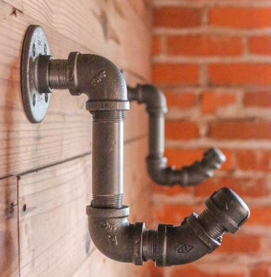 hooks made from metal pipes