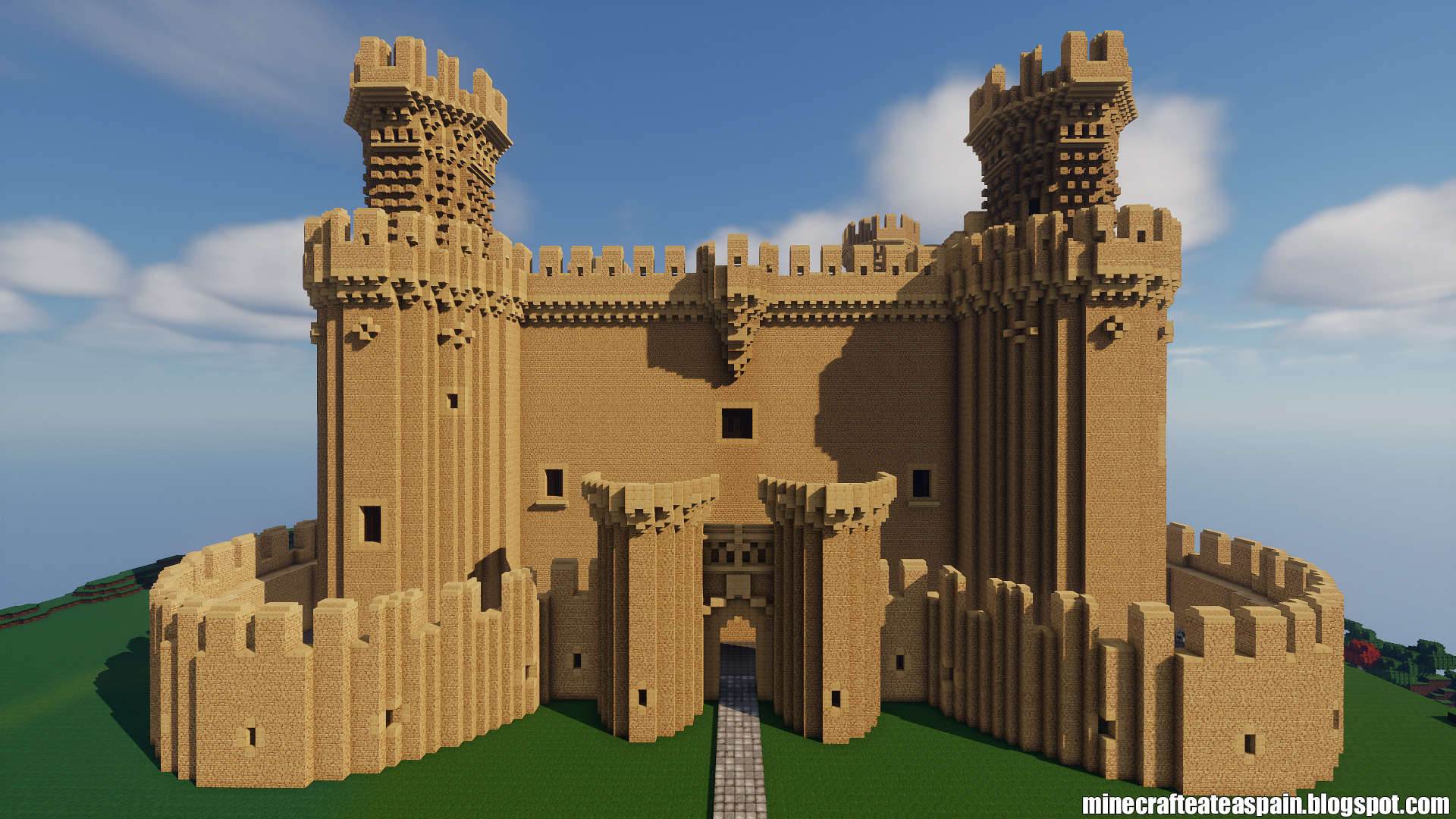 Réplica Minecraft del Castillo de Manzanares el Real, Madrid, España.