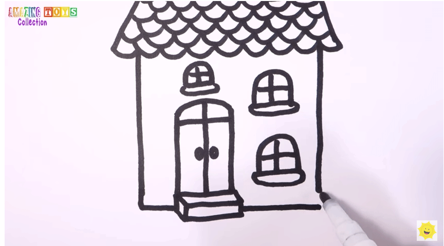 Teknik menggambar rumah untuk anak SD dengan mudah