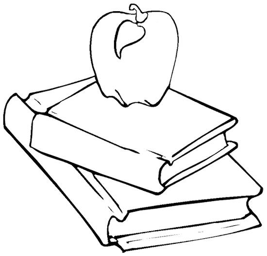 Download Books an Apple coloring ~ Child Coloring