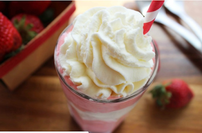 Strawberries and Cream Shake #drink #smoothierecipe