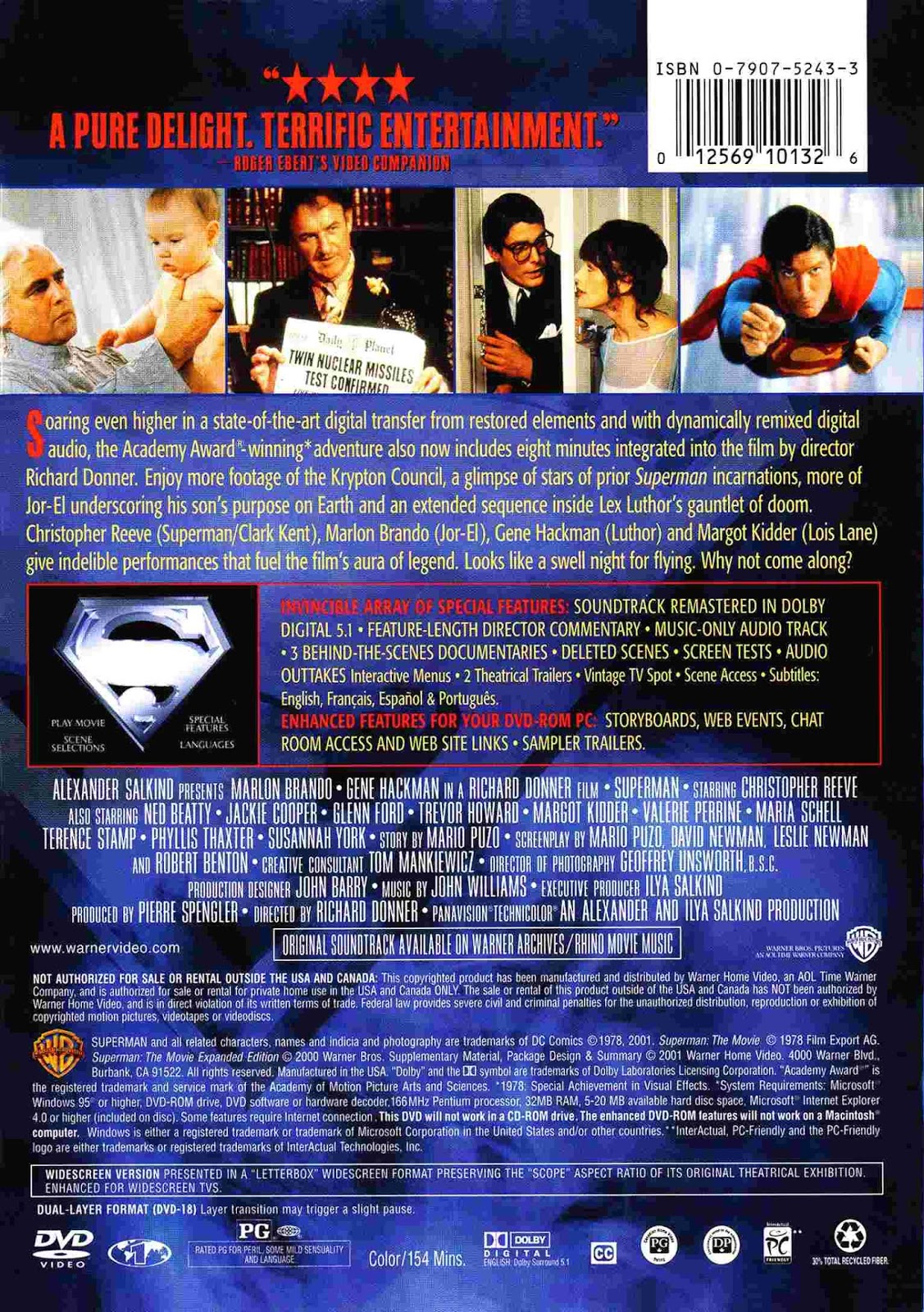 bluray and dvd covers SUPERMAN THE MOVIE DVD, SUPERMAN II DVD