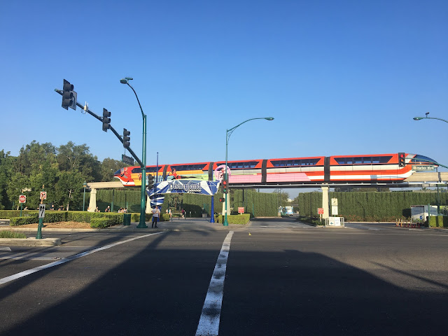 Pixar Fest Incredibles Monorail Passes Disneyland Resort Entrance Harbor Boulevard