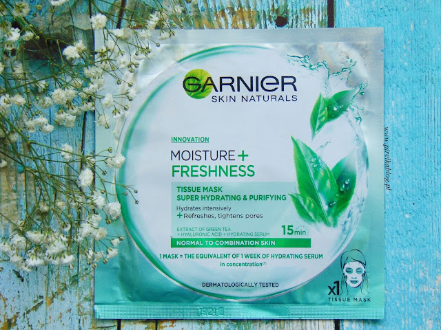 Garnier MOISTURE+Freshness, Maska kompres 'super nawilżenie i oczyszczenie'