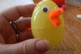 plastic egg chick,  Easter egg chick 