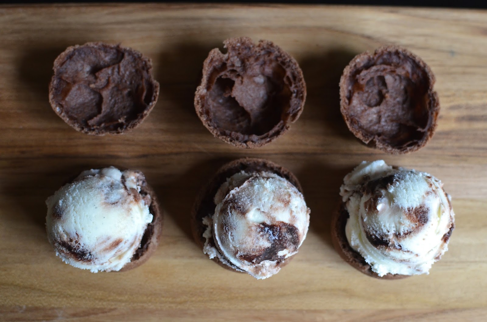 Playing with Flour: Chocolate profiteroles with vanilla fudge ripple ...