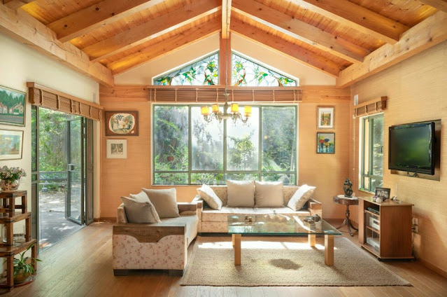 beautiful wooden house interior