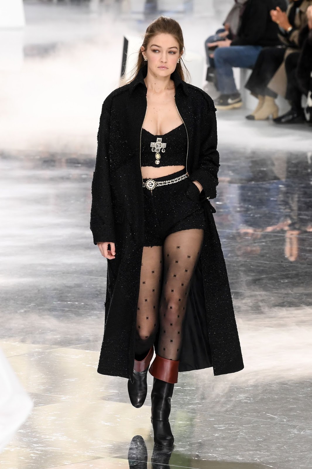 Gigi Hadid and Kaia Gerber walk the Chanel Paris Fashion Week Fall
