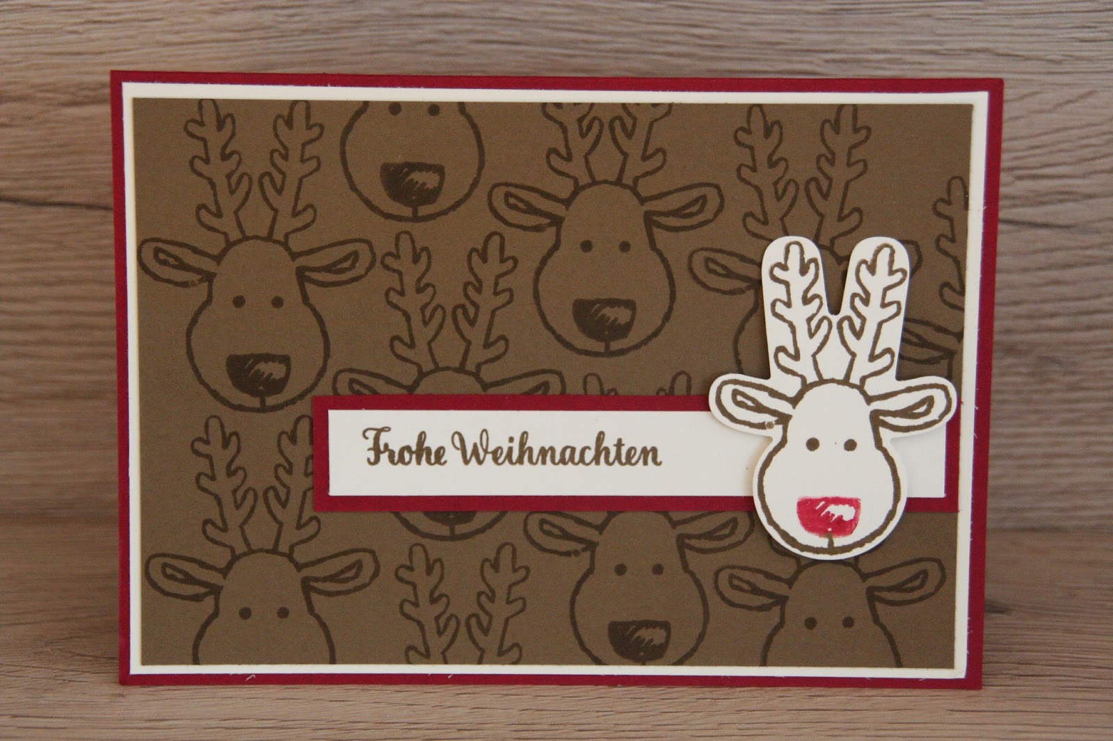 Stempelkeller: Rentier Karte zu Weihnachten