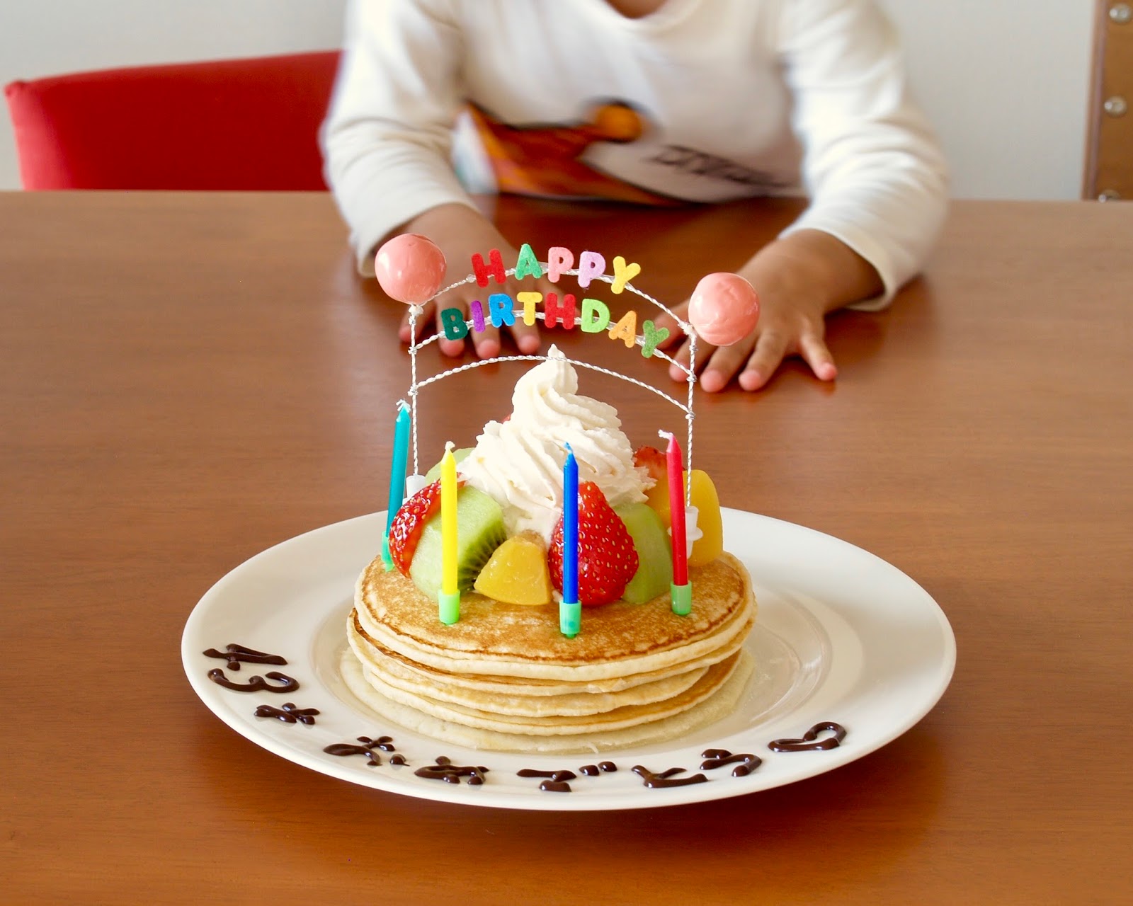 バースデーパンケーキ 誕生日ケーキ の作り方 英語レシピ 海外向け日本の家庭料理動画 Cooklabo 英語で簡単料理動画