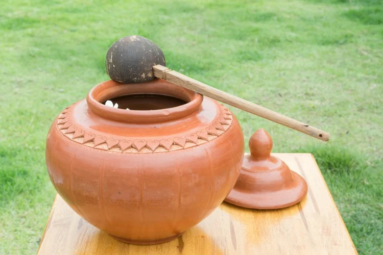 How cooling takes place in the matka (pot)?