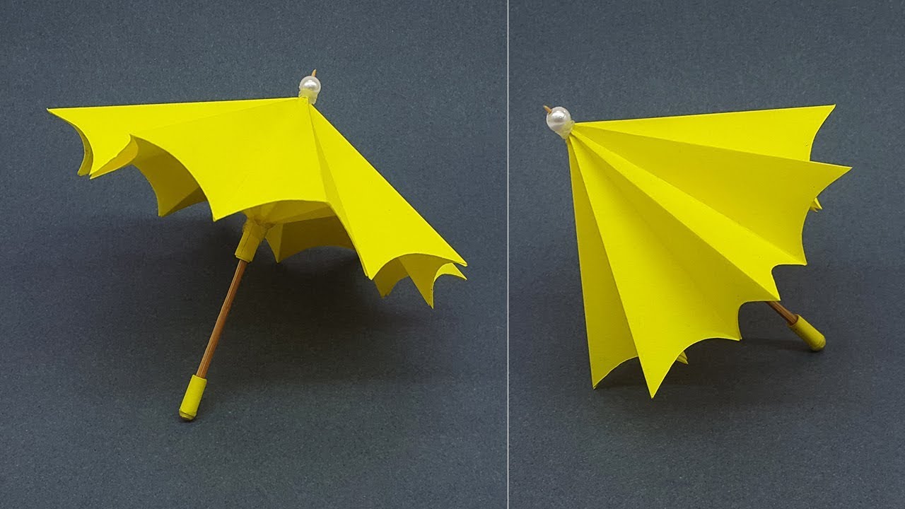 Colors Paper How to Make a Paper Umbrella that Open and Close Very