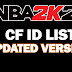 NBA 2K21 CF ID LIST (CYBERFACE ID LIST) COMPLETE AND UPDATED  VERSION