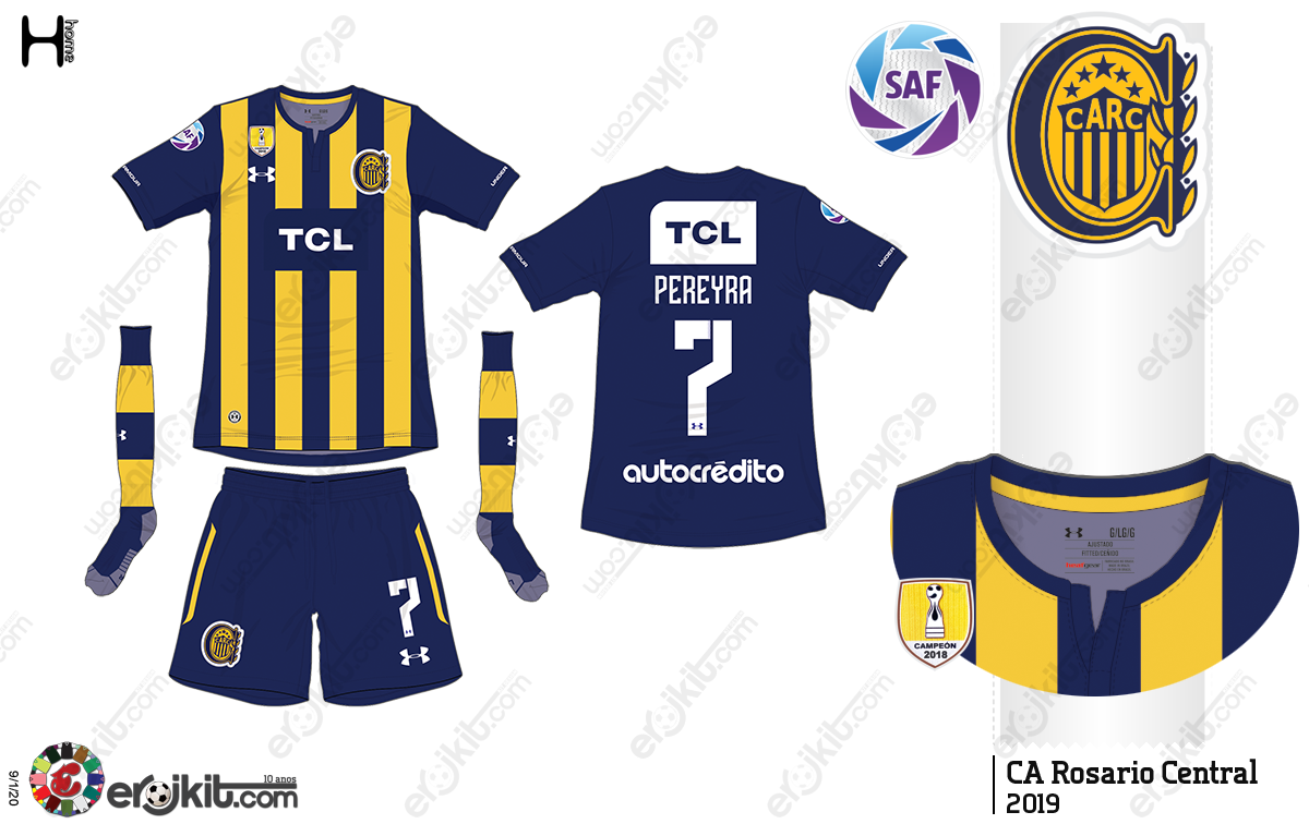 Kit Design, by eroj 2019 Rosário Central Home