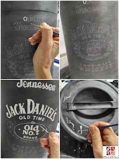 lechera pintada a mano