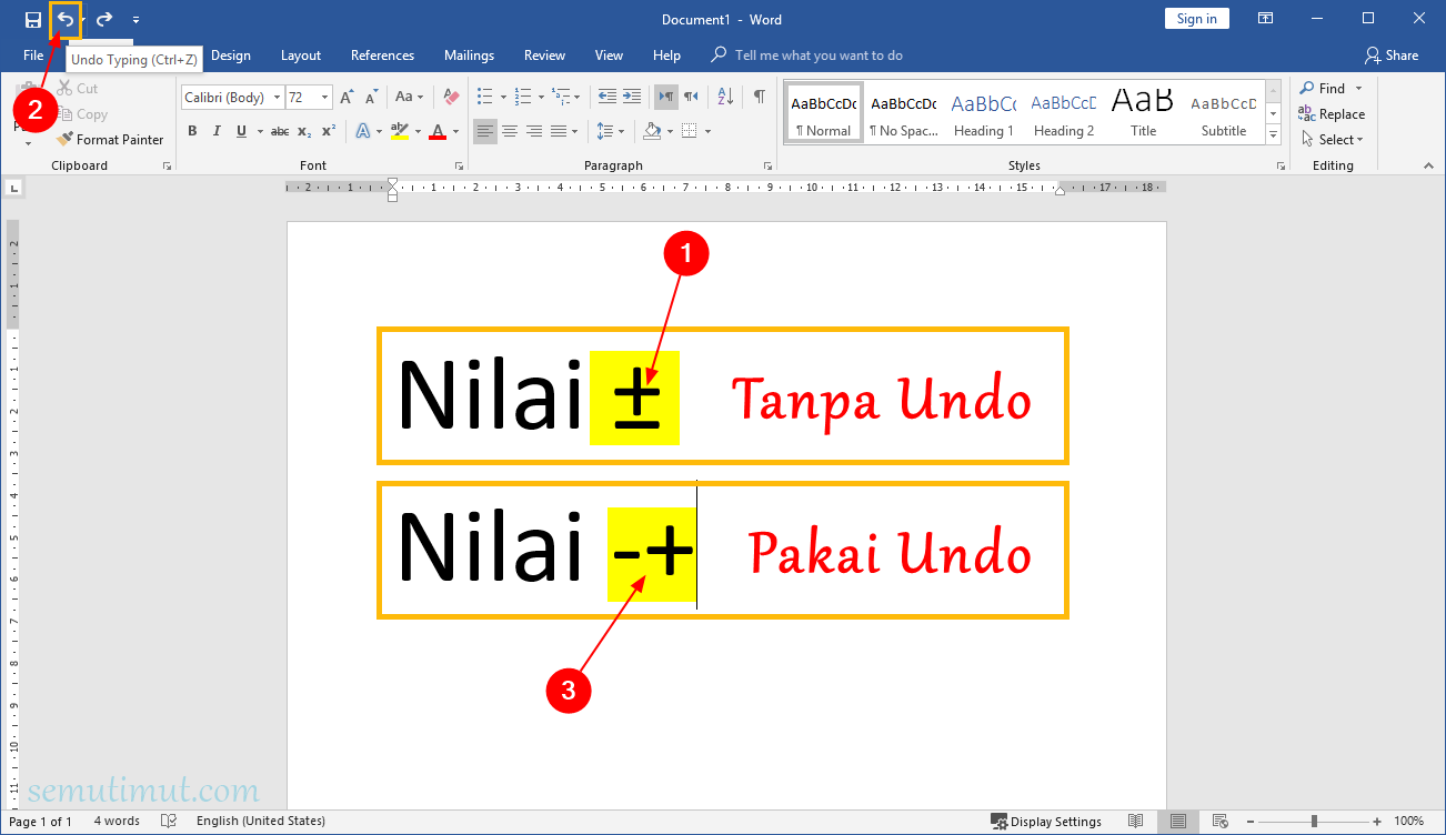 Cara Membuat Simbol Kurang Lebih di Word (±) Otomatis ...