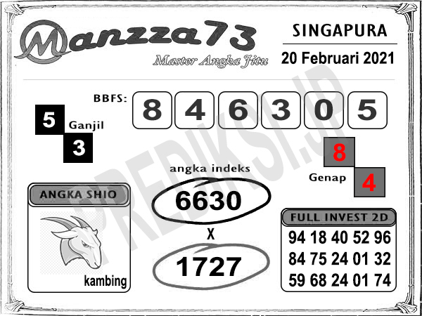 Manzza73 SGP pada hari Sabtu