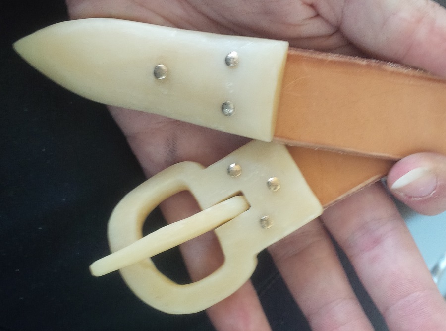 Too many projects! Back Blogging Bone Belt Buckle