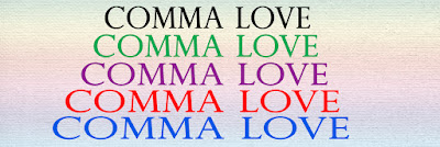 Comma Love Word Graphic