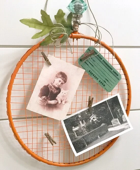 Badminton Racket Pumpkin Photo Display