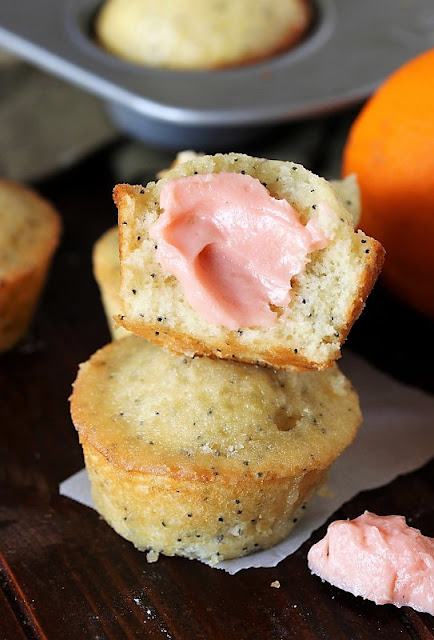 Glazed Poppy Seed Muffins with Strawberry Butter image