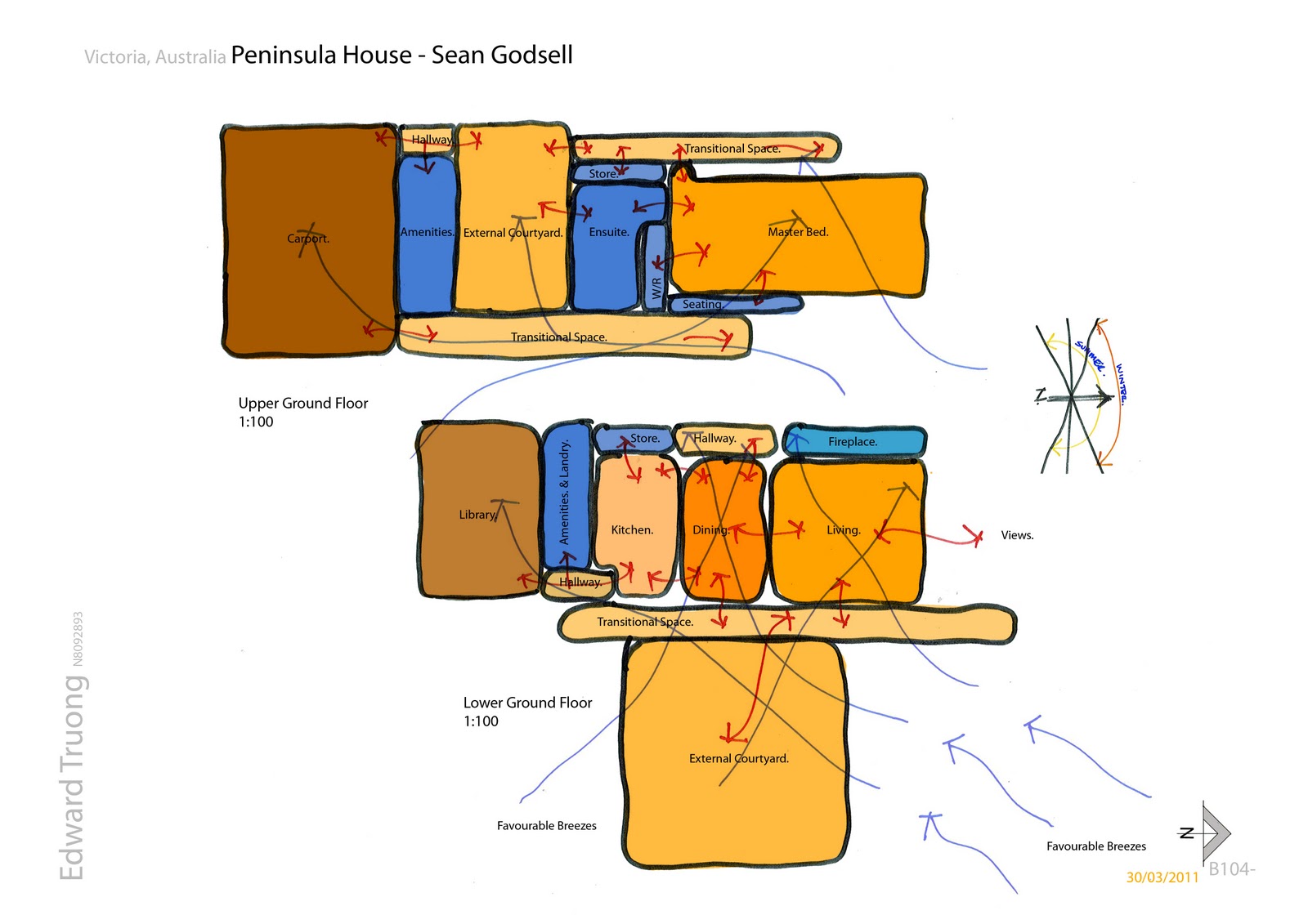 QUT Architecture (DE40) Project 1B Peninsula House Sean Godsell