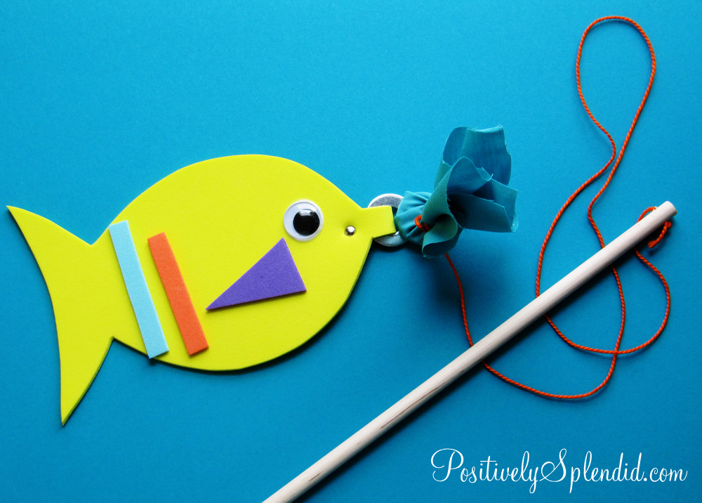 DIY Magnetic Fish and Fishing Pole
