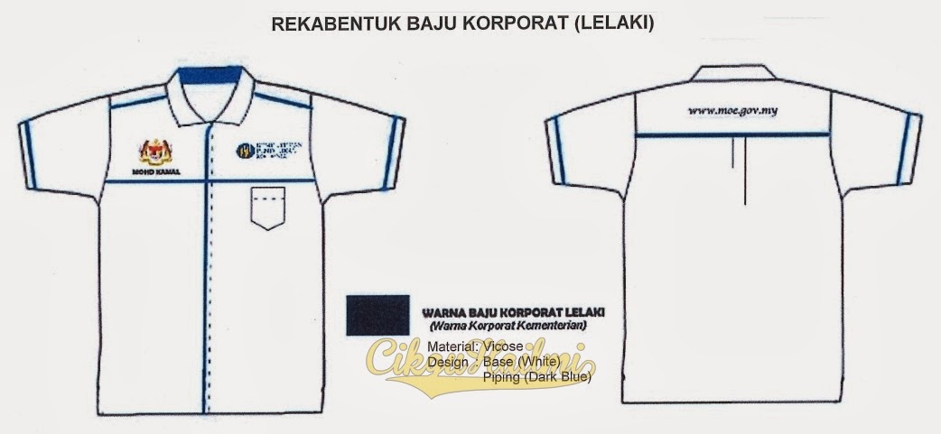 Baju Korporat rasmi KPM bagi pegawai / kakitangan lelaki