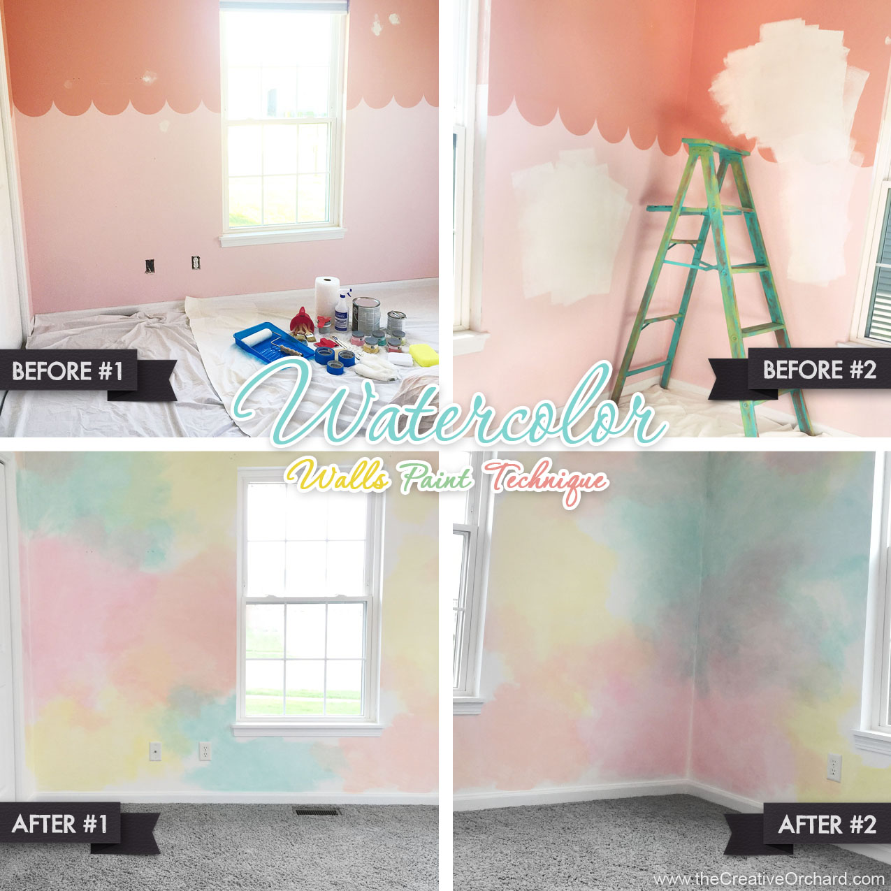 the Creative Orchard DECORATE WATERCOLOR Walls PAINT Technique (ORC