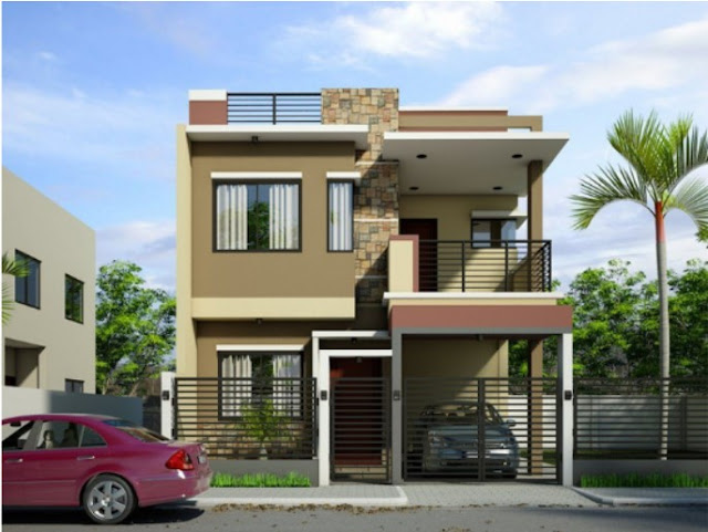 low budget simple two storey house design