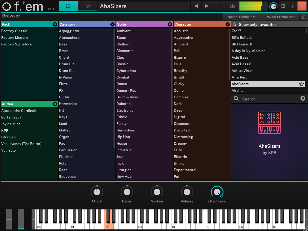 Tracktion F.'em Synth v1.2.8 for Windows Free download