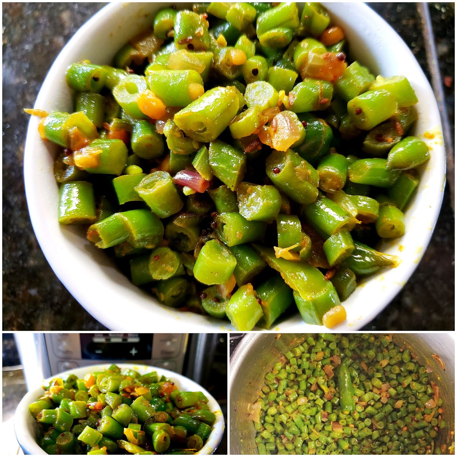 Instant Pot Dry Green Beans Curry Indian style Green Beans Recipe