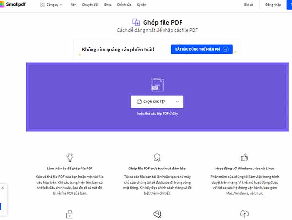 SmallPDF - Chuyển Đổi PDF sang WORD, EXCEL, PPT, ẢNH miễn phí e